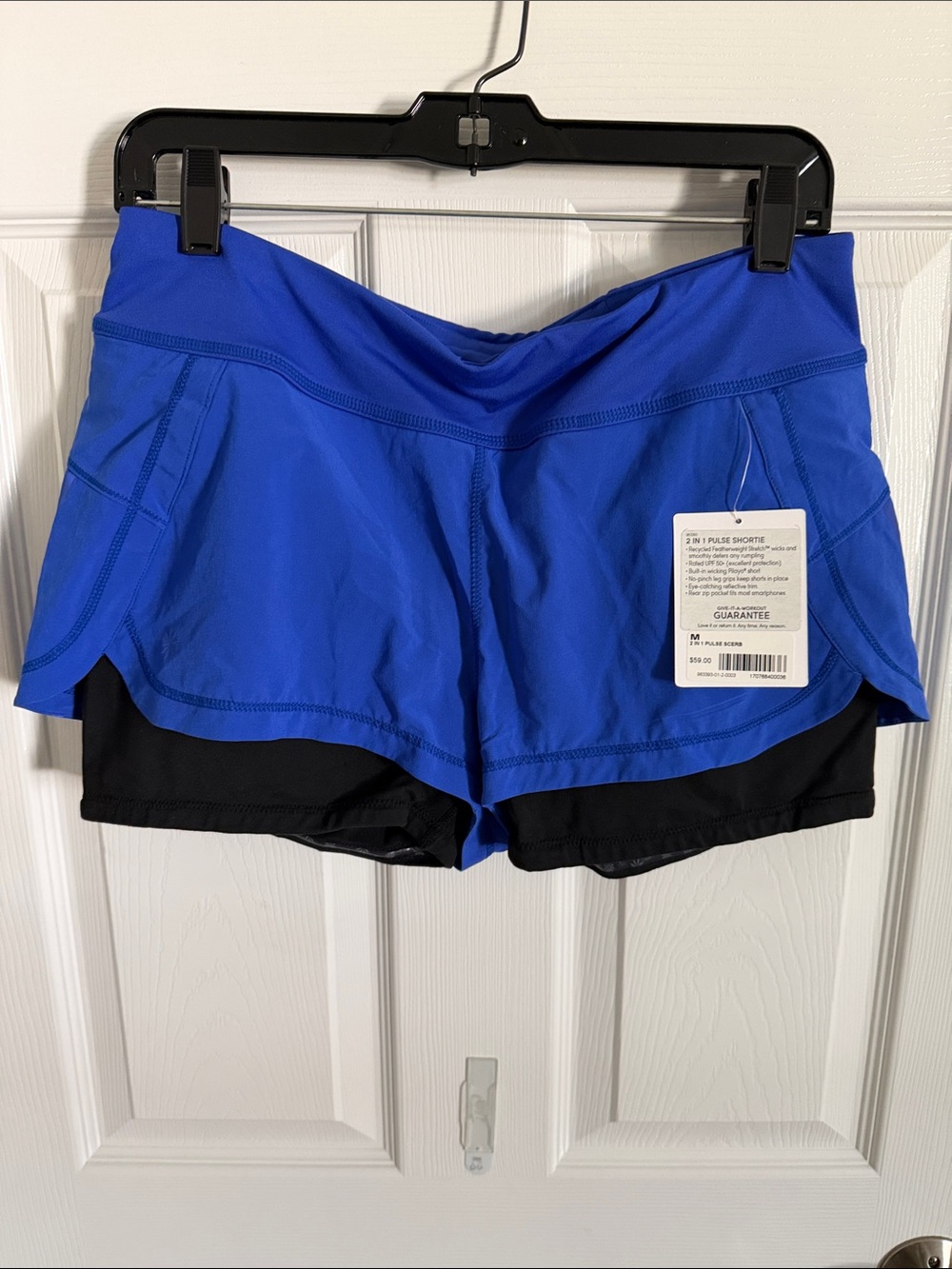 2-in-1 Blue Athletia Shorts with Inner Liner